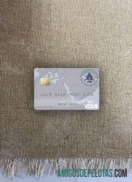 Cartão de débito Visa do Banco El Nilein do Sudão Photolook Front exemplo real